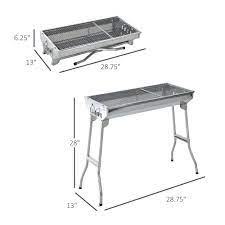 stainless steel charcoal bbq grill