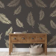 Palm Leaves Pattern Wall Stencil Palm