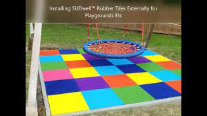 rubber playground tiles