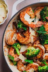 keto shrimp and broccoli skillet a
