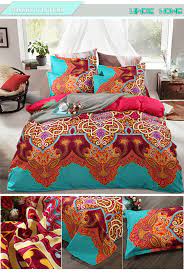 pillows boho queen bedding set