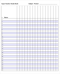 Grade Book Template 7 Free Excel Pdf Documents Download