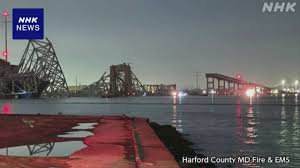 米 貨物船が橋に衝突し橋崩落 6人不明 船の電気系統に問題か | NHK 