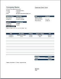 Expenses Form Template Free Expense Report Template Expenses Form