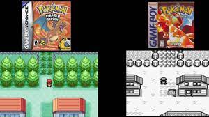 Pokemon Red vs Pokemon Fire Red side by side comparison - YouTube