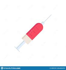Syringe Injection Vaccine Needle Shot Flat Color Icon