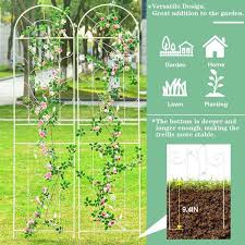 Metal Garden Trellises For Climbing Plants 2pc Beautiful Retro Style Metal Fence Trellis Gardening Vines Plant Support