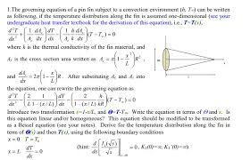 1 The Governing Equation Of A Pin Fin