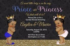 Details About Prince Or Princess Gender Reveal Invitation Boy Or Girl Any Skin Tone