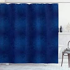 The colour blue is a wonderful choice to decorate your bathroom with tiles. Amazon Com Lunarable Royal Blue Shower Curtain Vintage Floral Classic Swirls Traditional Model Effects Rococo Design Cloth Fabric Bathroom Decor Set With Hooks 84 Long Extra Navy Blue Home Kitchen