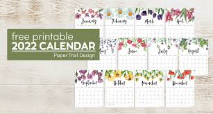 Free printable january 2020 calendar. 2022 Free Printable Calendar Floral Paper Trail Design