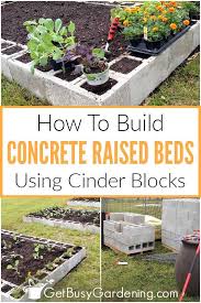 Raised Garden Bed Using Concrete Blocks
