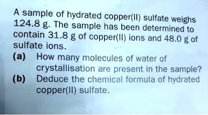 solved a sle of hydrated copper il