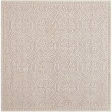 geometric wool area rug silver ivory