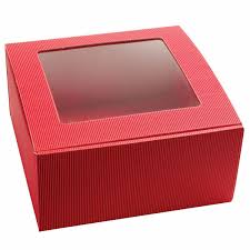 Over 38,500 products in stock. Red Fluted Giftbox With Clear Window In Lid 4 39 Gift Boxes Wholesale Flute Food Gift Box