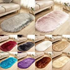faux fur fluffy anti skid area rug