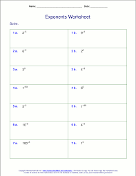 Worksheets For Negative And Zero Exponents