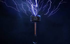 hammer thor thunder hd wallpaper