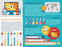Education Vector Infographics Template With Teaching Vector Charts