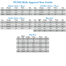 Puma Childrens Size Chart Uk Best Picture Of Chart