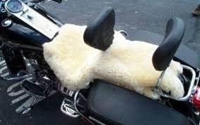Motorcycle Sheepskin Seat Cover Medium