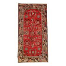 red antique handmade khotan wool rug