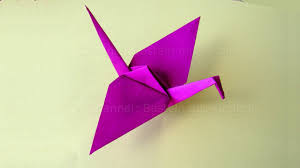 Diy anleitung zum falten eines schmetterlings aus geld. Origami Kranich Basteln Mit Kindern Origami Tiere Basteln Mit Papier Youtube