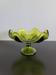 Vintage Viking Glass Avacado Green Six