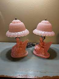 Satin Glass Boudoir Lamps