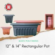 Premium Rectangular Plastic Plant Pots