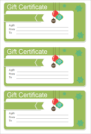 Blank Christmas Coupon Template Design With Green Color