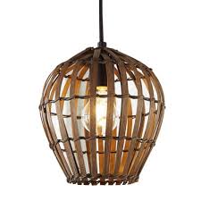 Home Decorators Collection 1 Light Bamboo Shade Mini Pendant Af47585 The Home Depot