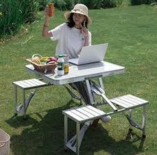 aluminium folding portable picnic table