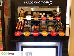 custom makeup display by max factor