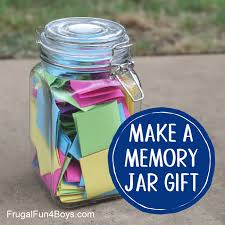 make a memory jar gift frugal fun for