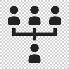 Corporate Organization Chart With Business People Vector Icon