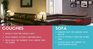 the difference between sofa and couch