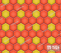 Seamless Pattern Of Hexagon Tiled