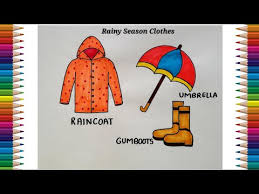 rainy season clothes drawing rainy