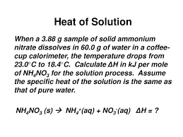 Ppt Heat Of Solution Powerpoint