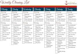 House Cleaning Schedule Ideas Chart Printable Flow Thestunt Co