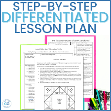 a diffeiated lesson plan step by