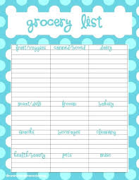 Everything Mom Grocery List Printable More Weekly Template