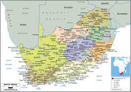 The black continent is divided roughly in two by the equator and surrounded by sea except where the isthmus of suez joins it to asia. Map Of South African Cities Google Search South Africa Map Africa Map