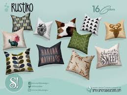 the sims resource rustiko cushion