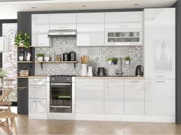 Kitchen cabinet clad on base wall support panel 570mm x 955mm cream gloss (cut). Complete White High Gloss Kitchen Cabinets Set Of 8 Units With Tall Larder Cupboard Impact Furniture
