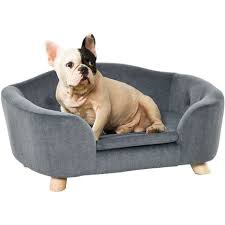 pawhut dog sofa bed w removable soft