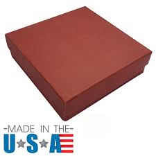 premium brick red cotton filled box 33