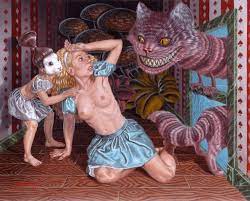Giclée 14x11 Alice in Wonderland Print Erotic Art Nude - Etsy Israel