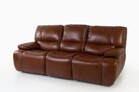 Stampede Chestnut Leather Power Sofa By